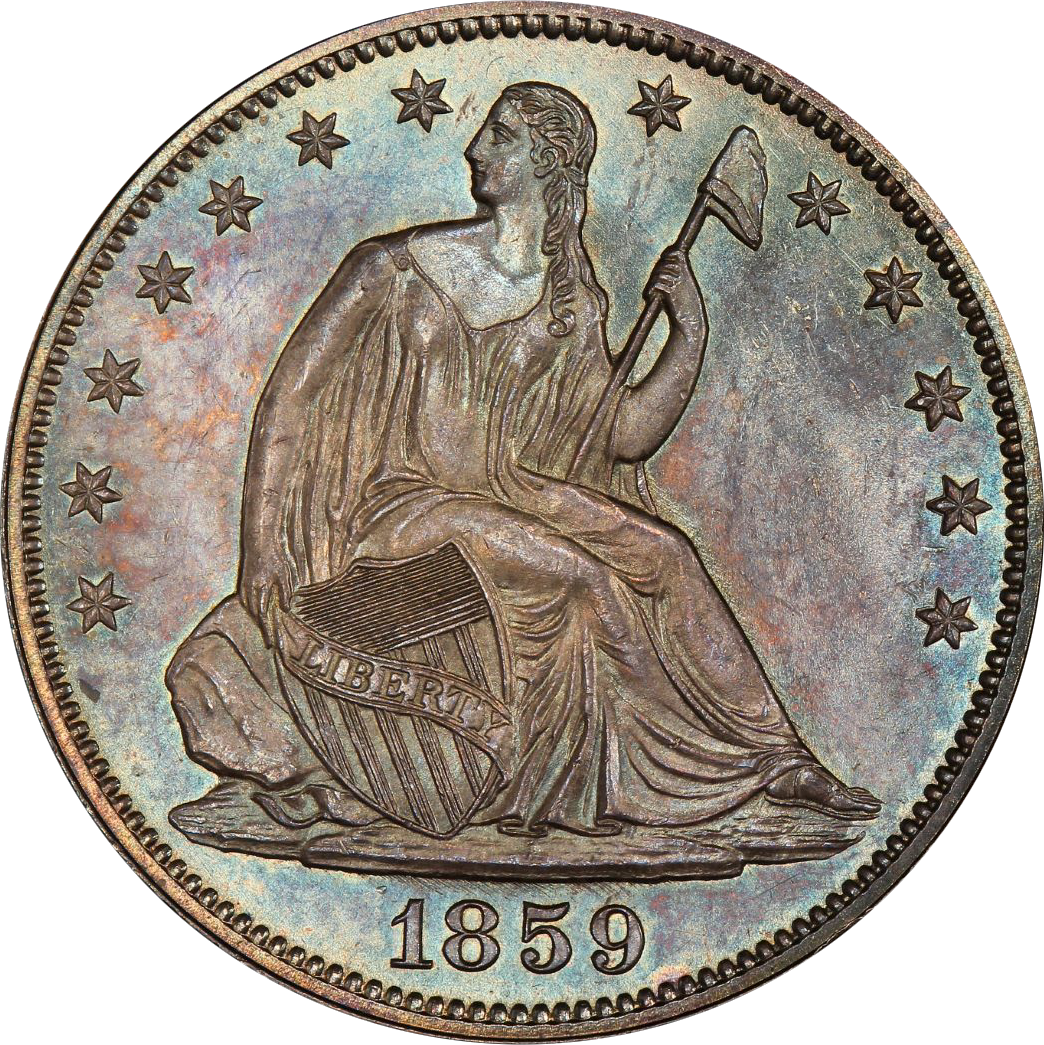 1859 50c Ms | Seated Liberty Half Dollars | Coin