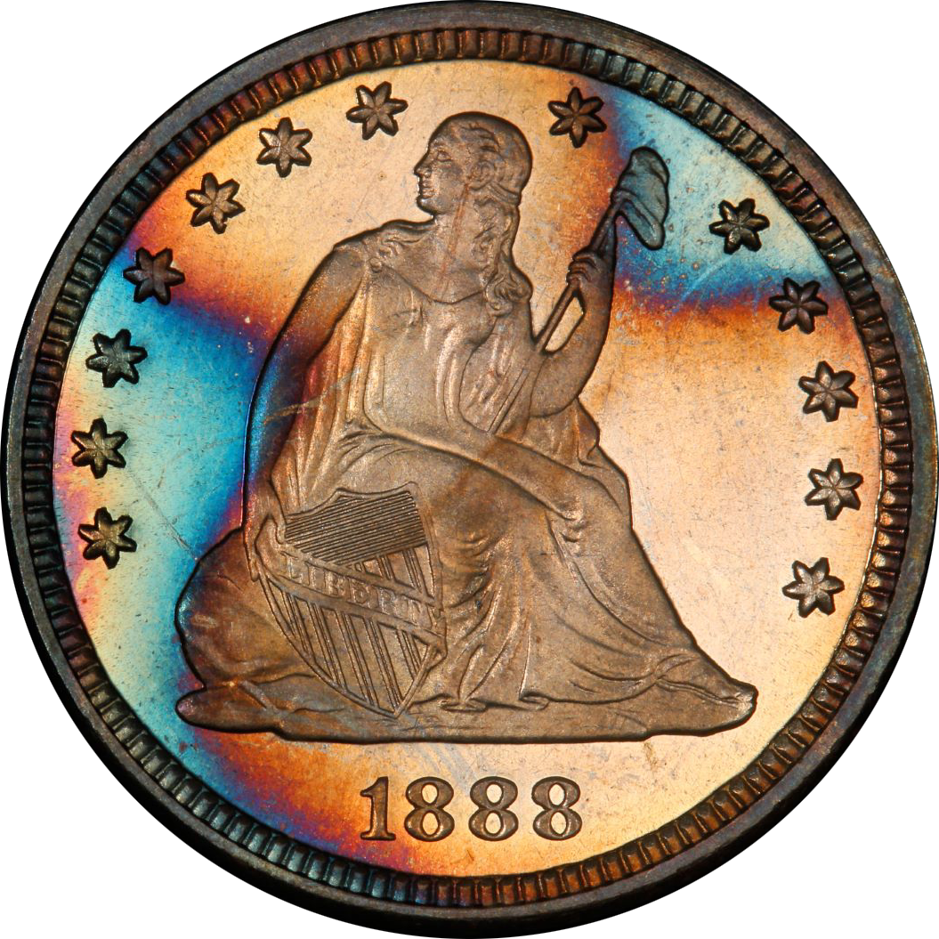 1888 25c Pf Seated Liberty Quarters Coin