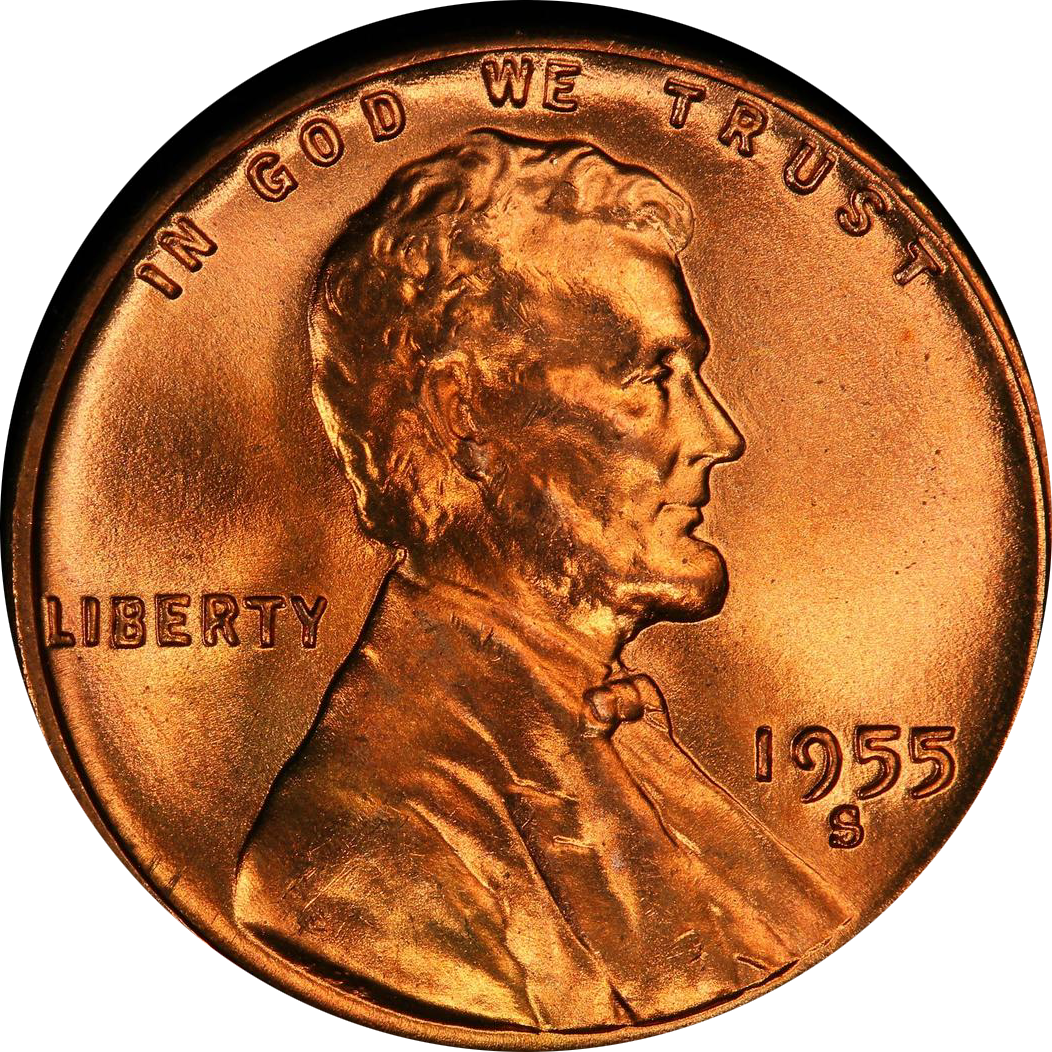 1955 S 1c Ms | Lincoln Cents - Wheat Reverse | Coin