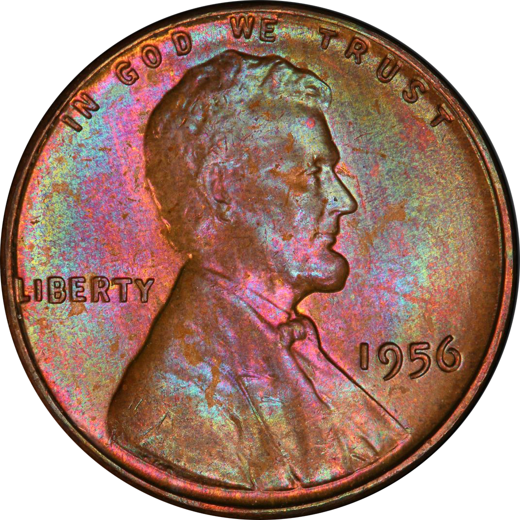 1956 1c Ms Lincoln Cents Wheat Reverse Coin