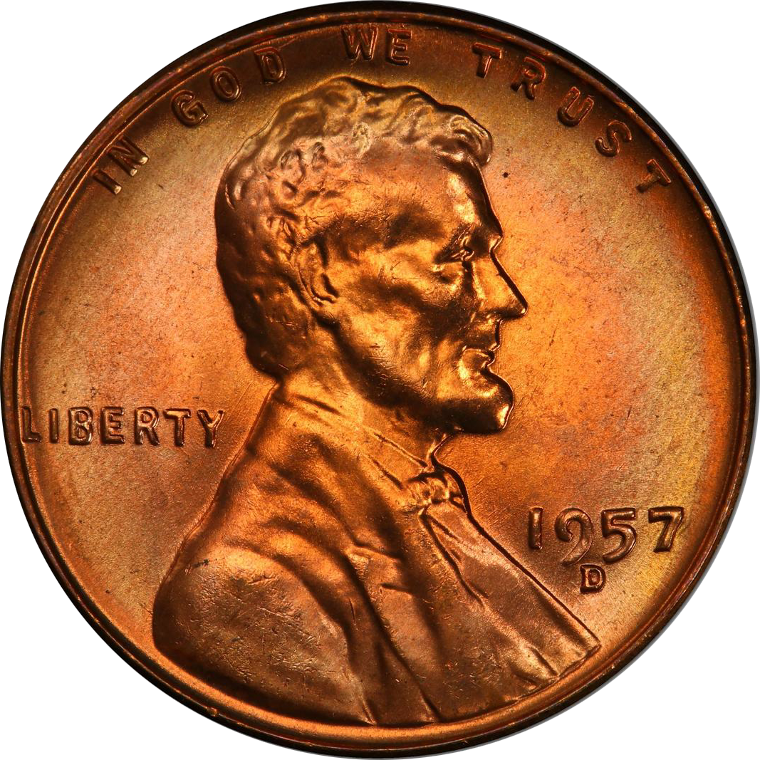 ONE ROLL 1957-D LINCOLN WHEAT PENNIES #2