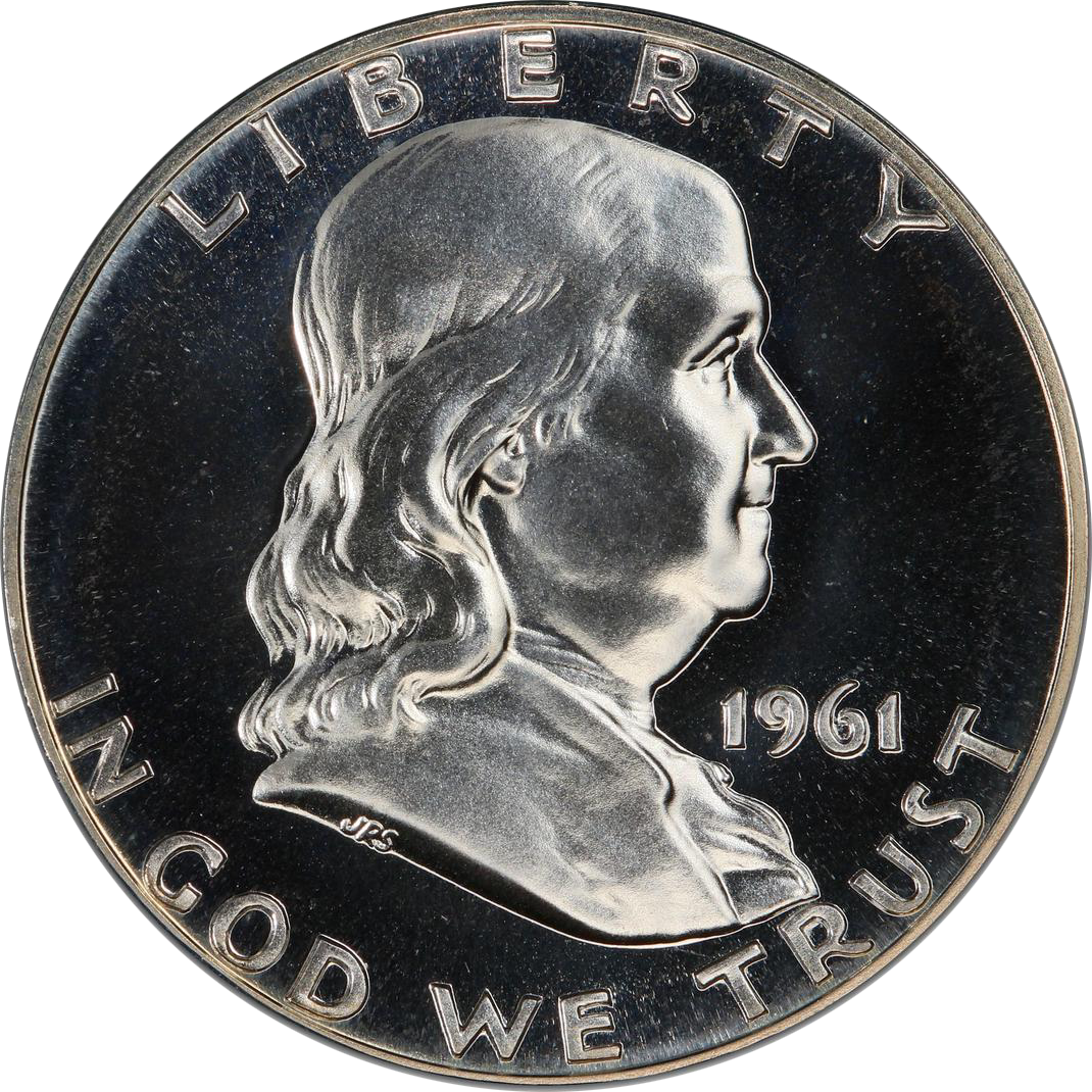 1961 50c Pf | Franklin Half Dollars | Coin