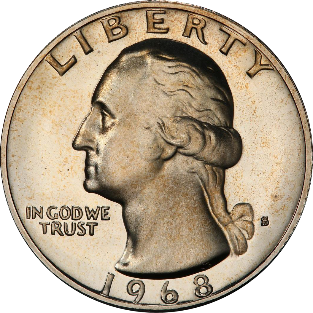 1968-S PCGS PR68 25C 硬貨 1968-S PCGS PR68 25C 硬貨 1968 25C (Regular Strike