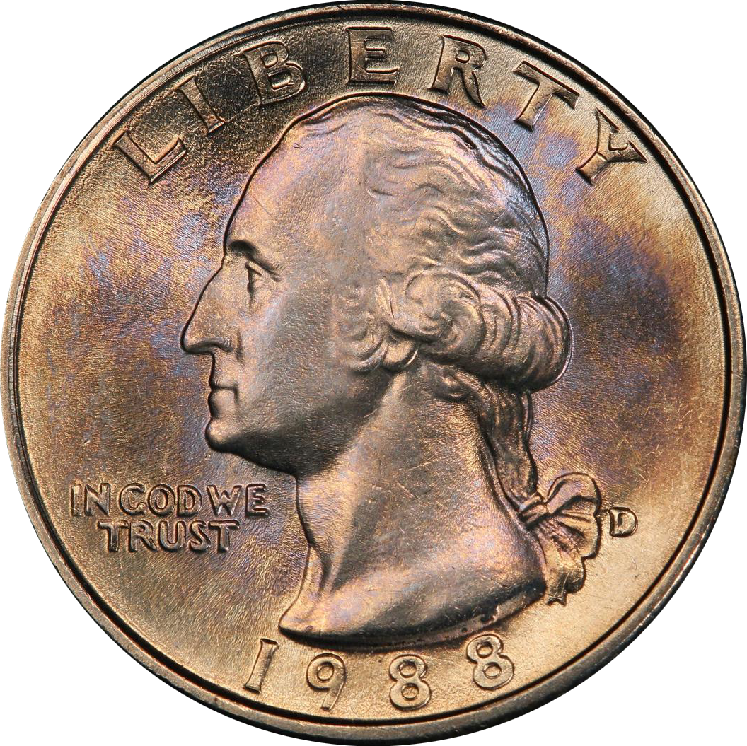 1988 D 25c Ms | Washington Quarters | Coin