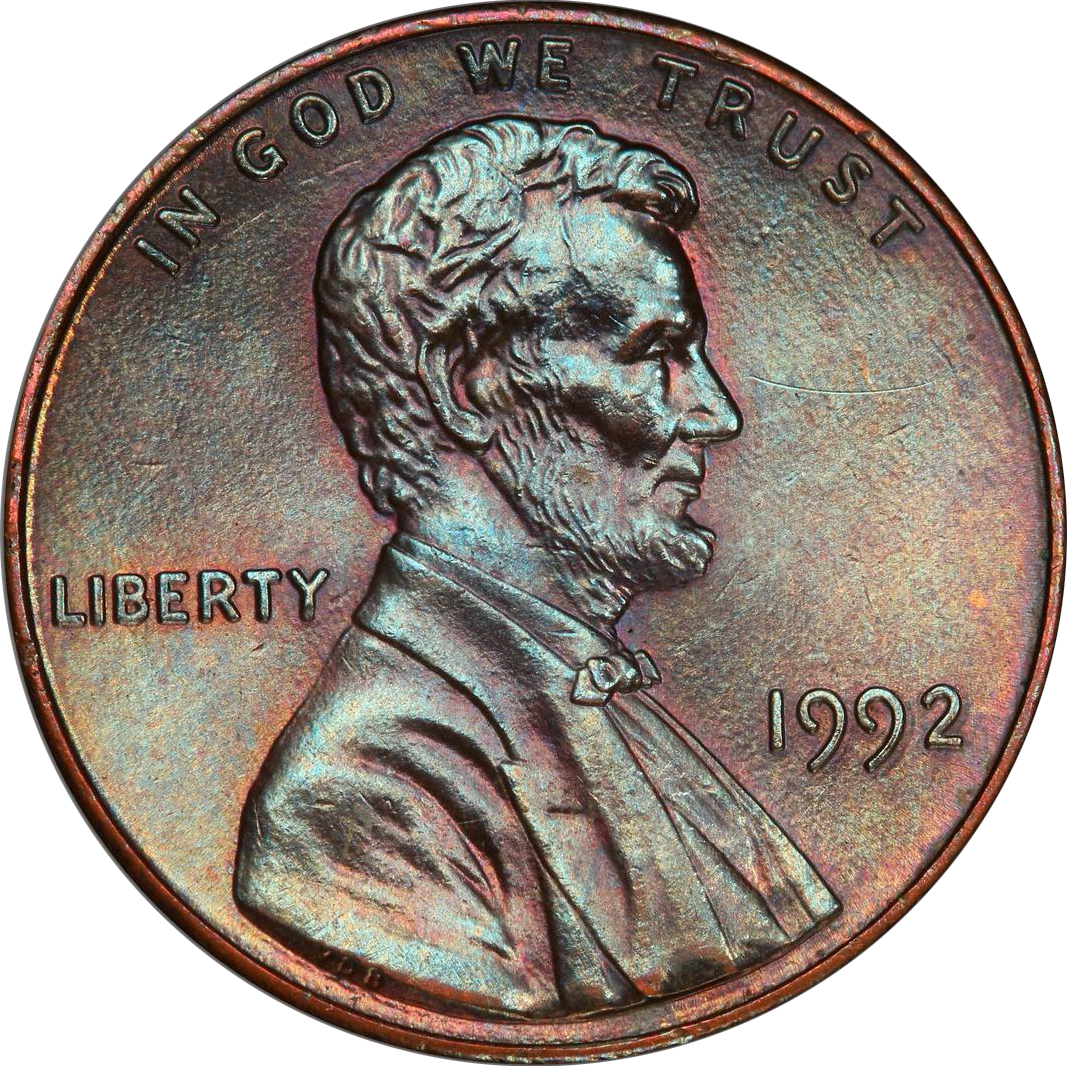 1992-D 1C RD リンカーン メモリアル 1セント 1992-D 1C Close AM, BN (Regular Strike) Lincoln Cent (Modern
