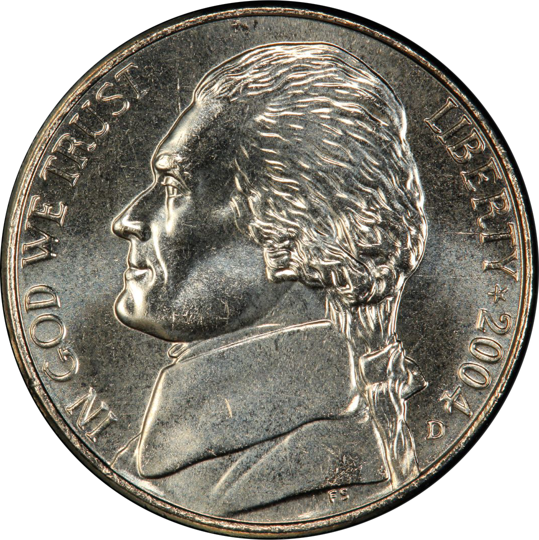 2004 D Keelboat 5c Ms | Jefferson Nickels | Coin