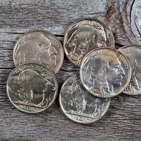 1920 S Buffalo Nickel - old San Francisco Indian head nickel